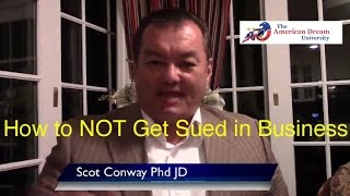 How to avoid getting sued in Business - Los Angeles, CA