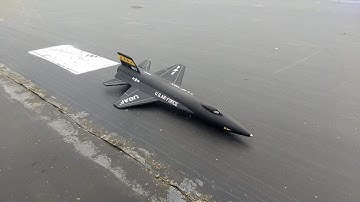 1/21 scale R/C X-15 Rocketplane flying on E motors