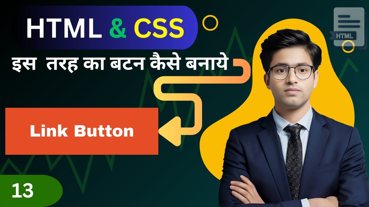 How to make Link Button Using html and css in Hindi || Website Design ...
