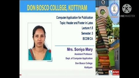 LECTURE 1.5: COMPUTER APPLICATION FOR PUBLICATION-MODULE 1 : LATEX