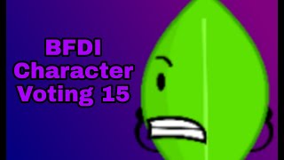 BFDI Character Voting 15