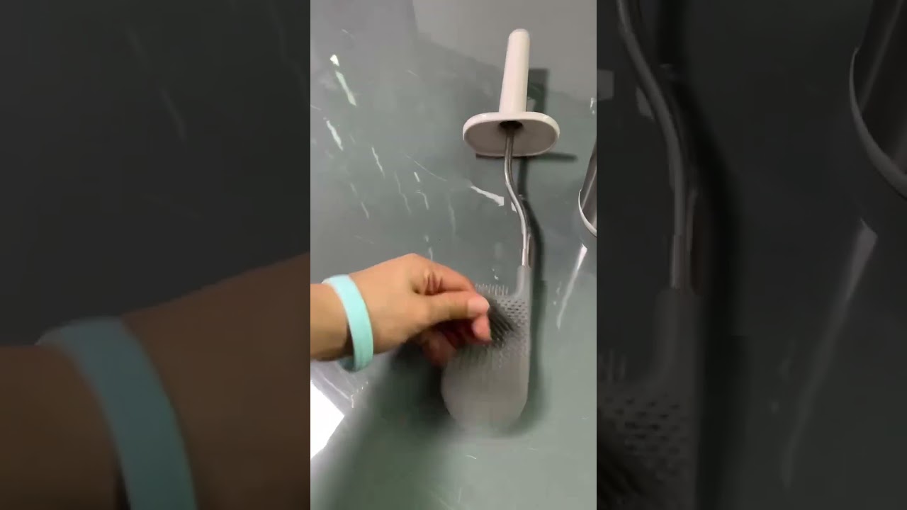 Colored ice bucket and toilet brusher