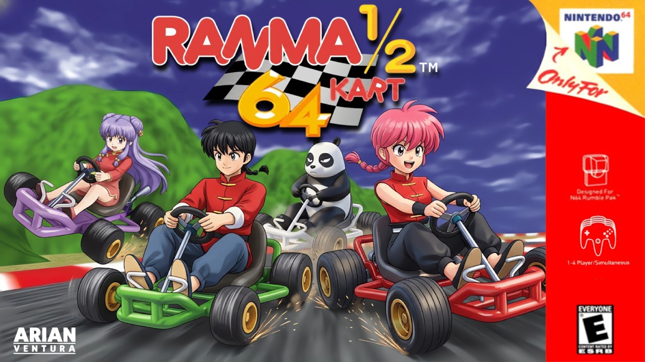 Ranma ½ Kart 64 – Mario kart 64 Characters Hack [N64]