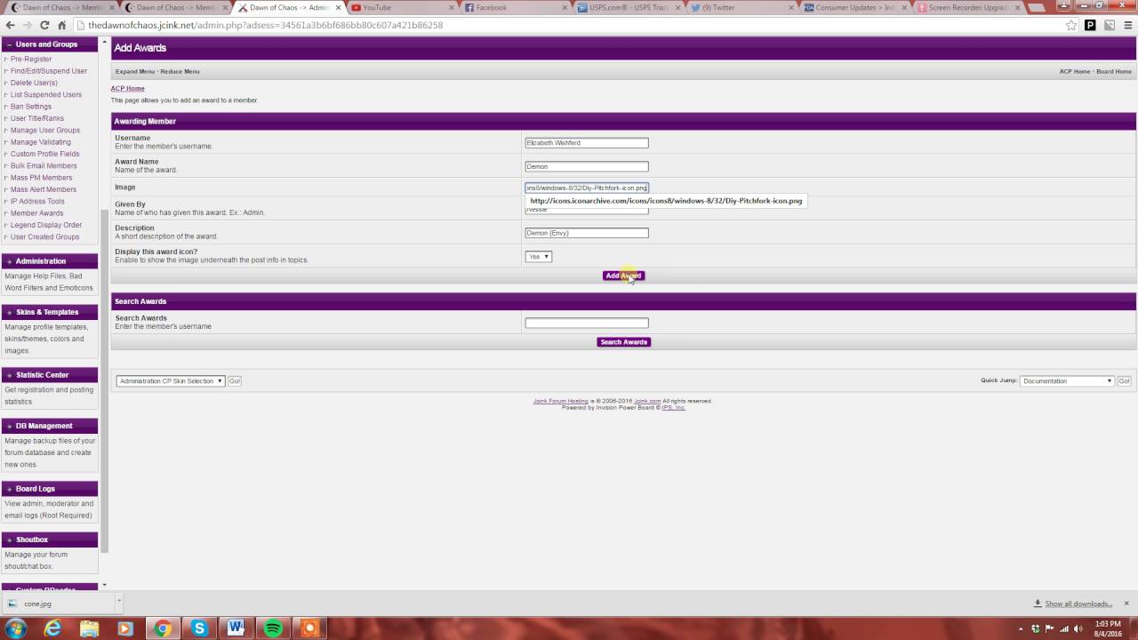 Member Awards for Jcink