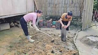 Nhat and her mother renovated and redesigned the garden to create a new kitchen.