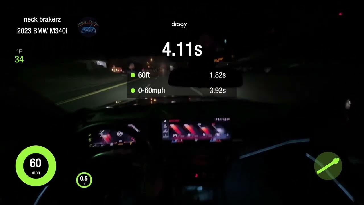 23’ BMW M340i LCI LAUNCH CONTROL (Stock) 3.9 sec 060 & 12.3 1/4 MILE