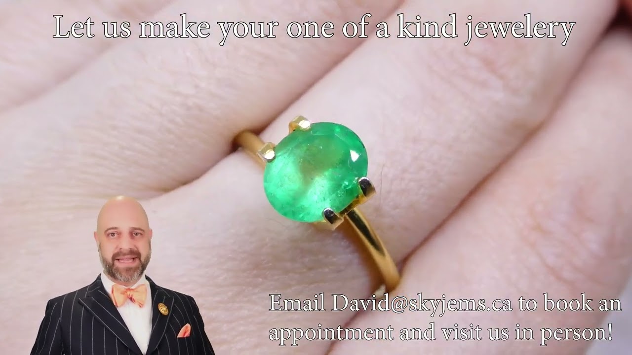 1.49ct Oval Green Emerald from Colombia - E0244