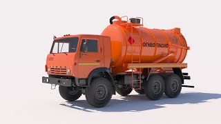 Fuel Truck Kamaz 3D max model 3D model 3D model