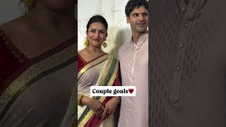 Divyanka Tripathi & Vivek Dahiya At Sandip Cand Ganpati Celebrations....