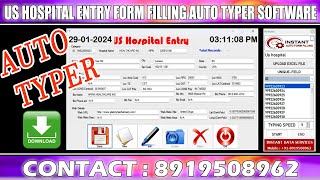 How to fill US Hospital Entry Forms Automatically |Form filling Auto Typer Software Data Entry Work