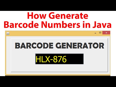 how generate barcode numbers in java