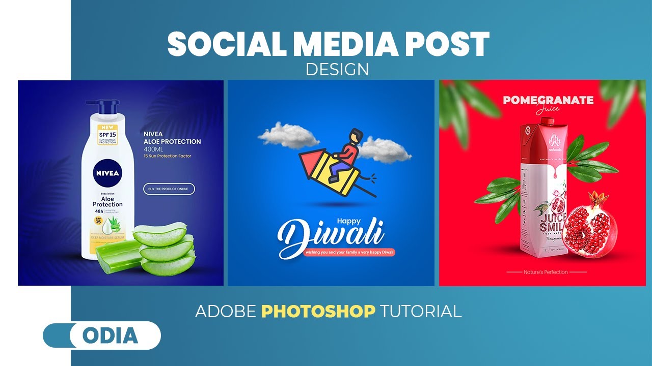 Social Media Post and E-commerce product banner Design || Adobe ...