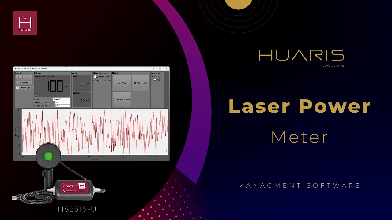 Huaris laser power meter managment software Tutorial - YouTube