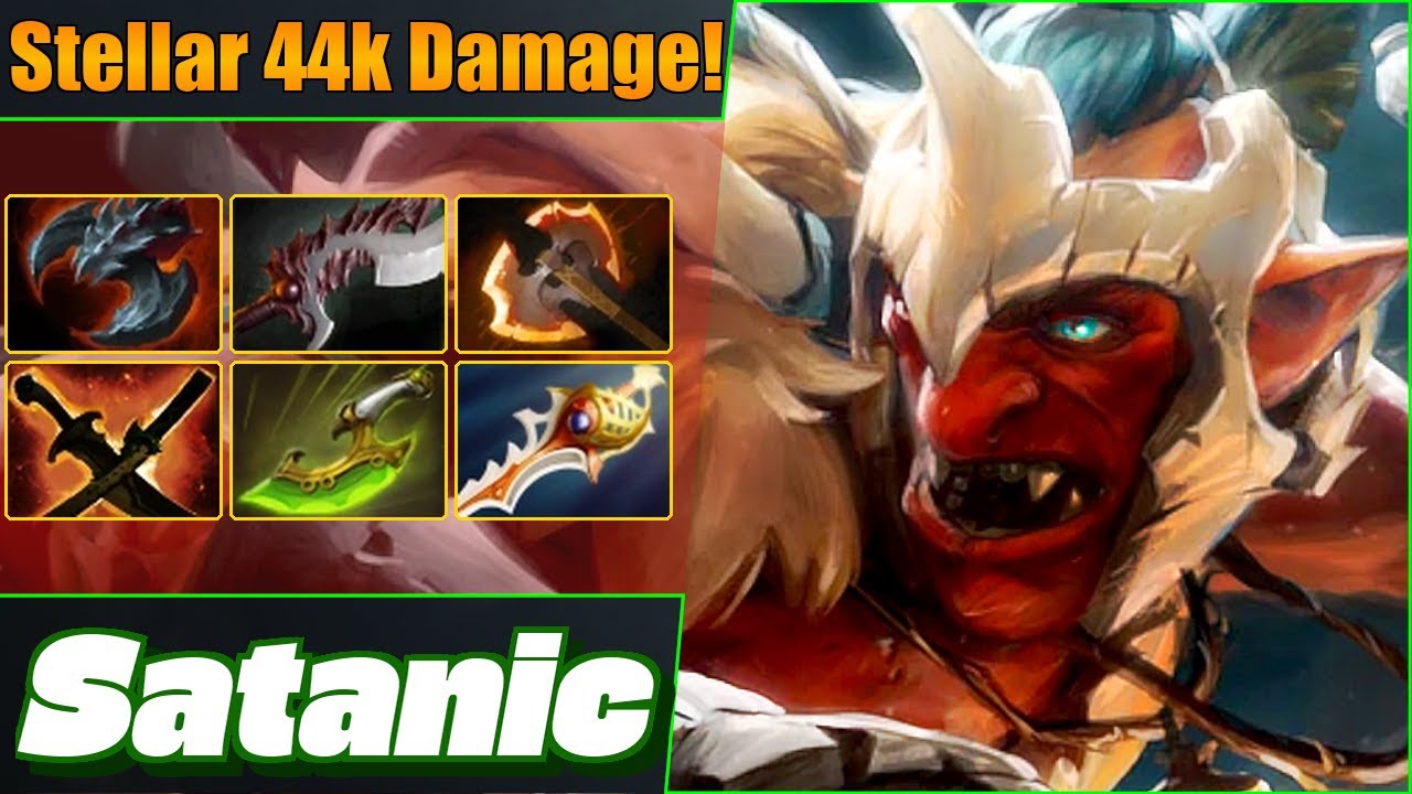 Satanic Troll Warlord Carry 💪 Epic 44k Damage! Dota 2 DotaPulse Highlight Gameplay