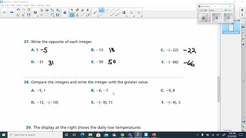 hw video for 6th grade for lesson 2 1; understanding integers