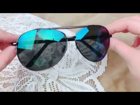偏光墨鏡 太陽眼鏡 點點造型眉框反光鏡片 Y410