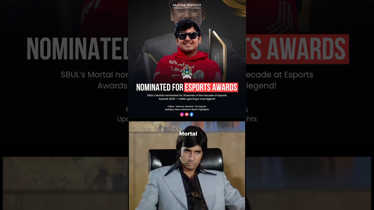 S8UL Mortal Nominated for Esports Awards 2025 