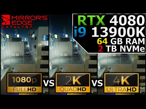 Mirror's Edge Catalyst | 1080p vs 1440p vs 2160p | RTX 4080 | i9 13900K | 64GB RAM | 2TB NVMe