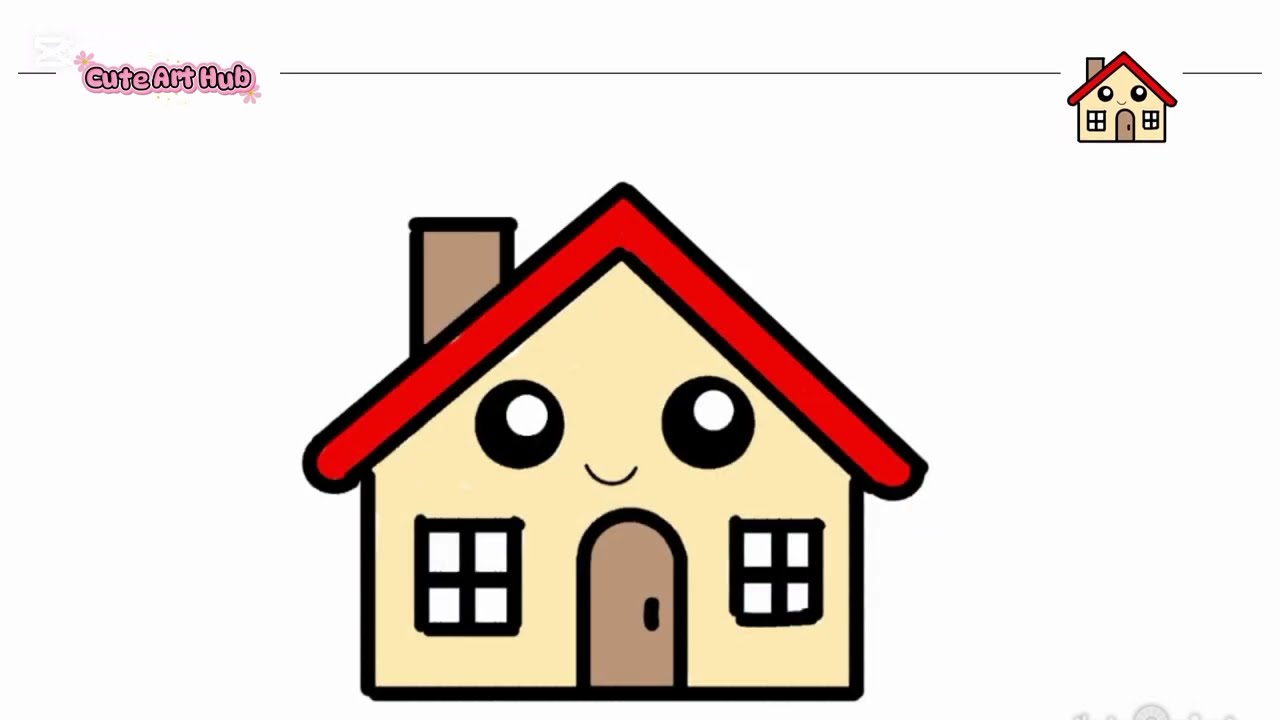 How to Draw a Cute House..