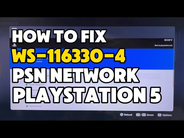 How To Fix PS5 Error WS-116330-4 Access to PSN has been
