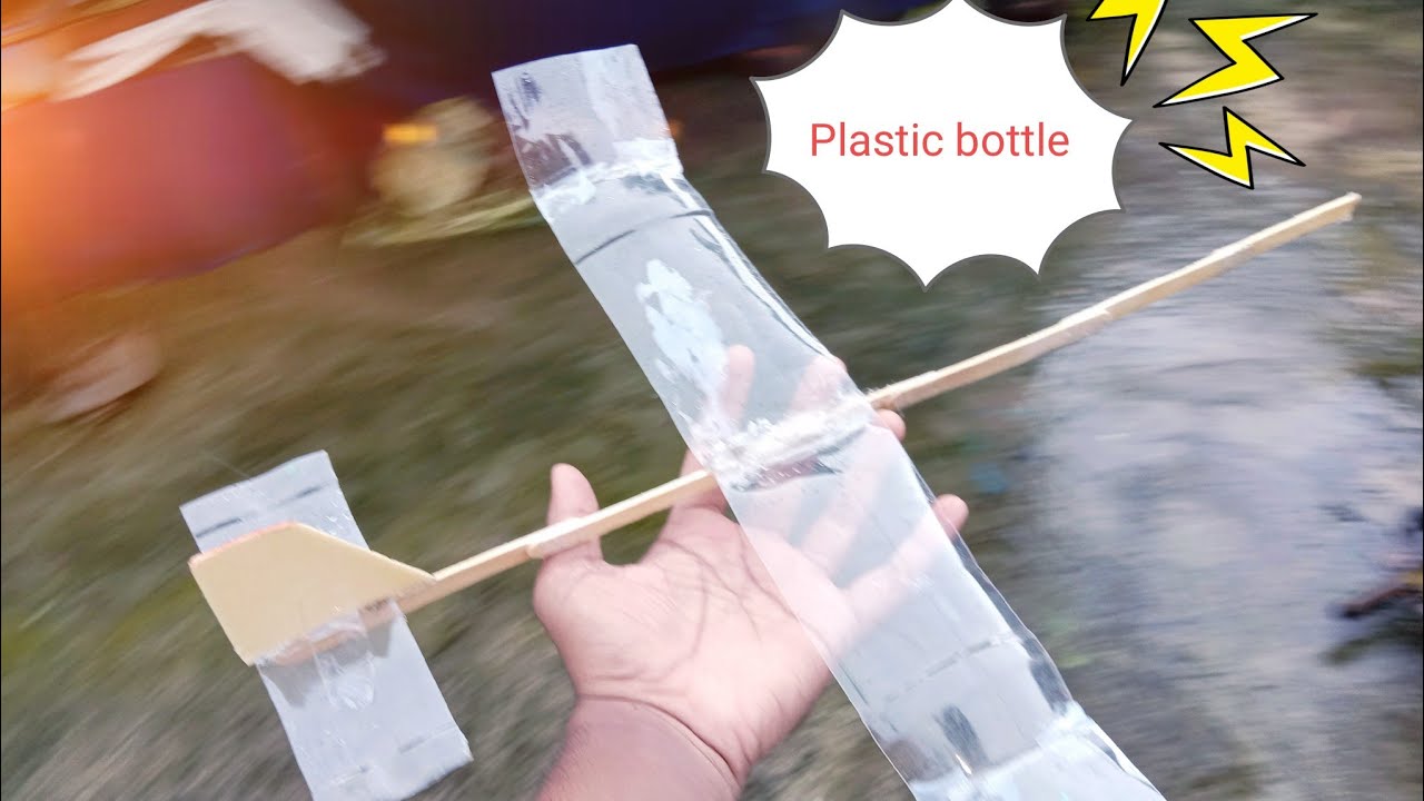 CHUCK GLIDER with Plastic bottle /how to make Plastic bottle aeroplane