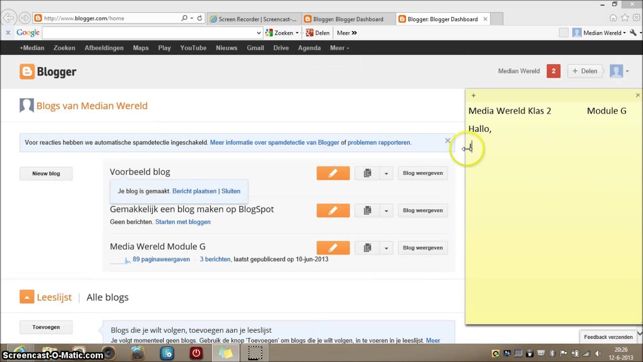 Hoe maak je een blog: blogspot.com - YouTube