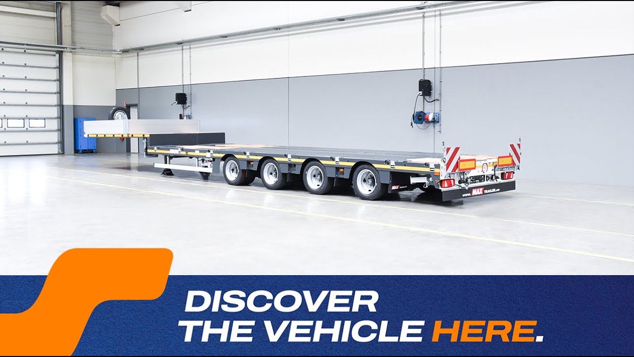 MAX Trailer - MAX100 extendable semi-trailer w/ 4 axles & 9300mm loading platform length extra low