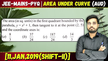 The area (in sq. units) in the first quadrant bounded by the parabola, y = x2 + 1, the tangent to it