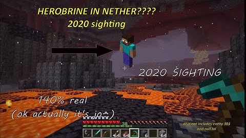 Herobrine sighting in 2020 may??? in Minecraft nether update real 140% (ok not actually)