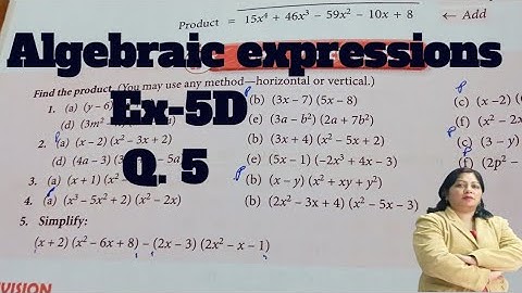 Ex-5D Q.5 ch-5 Algebraic Expressions class 8 SChand composite maths | By komal Gupta 