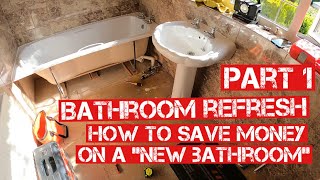 BATHROOM REMODEL PART 1 | How to SAVE MONEY on a “New Bathroom”