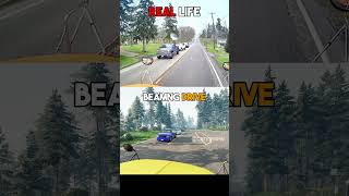 Brakes fail truck and School Bus Real life VS Beamng Drive Flashbacks⚡🚘 #shorts  #beamdrive screenshot 3