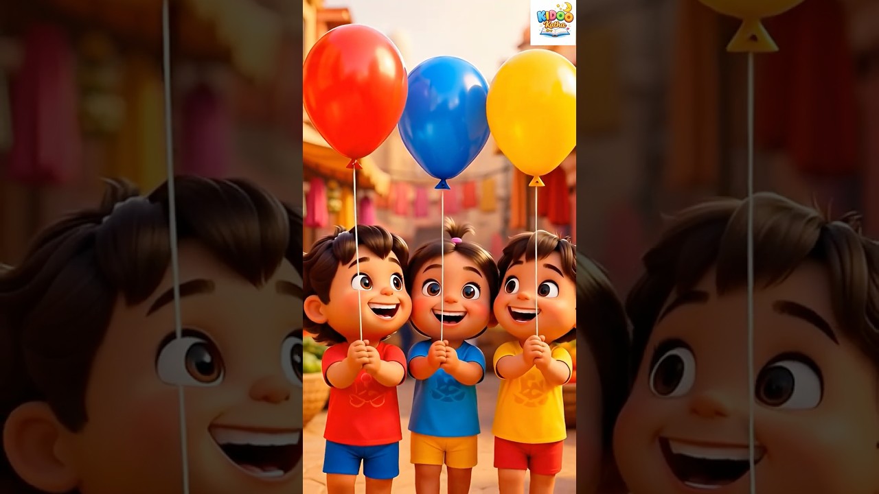 WARNING गुब्बारे उड़ाते समय बच्चों को यह गलती न करें #shorts — KidooKatha YouTube video