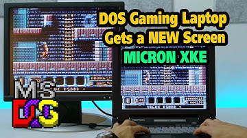 Pentium MMX DOS Retro Gaming Laptop Gets a NEW Screen - Micron XKE