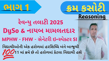 Ranking arrangement ક્રમ કસોટી શૉર્ટકટ YouTube Gpsc