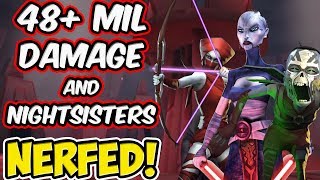 48+ Mil Damage Sith Raid Auto/Solo Strategy + Nightsisters NERFED! | Star Wars: Galaxy of Heroes