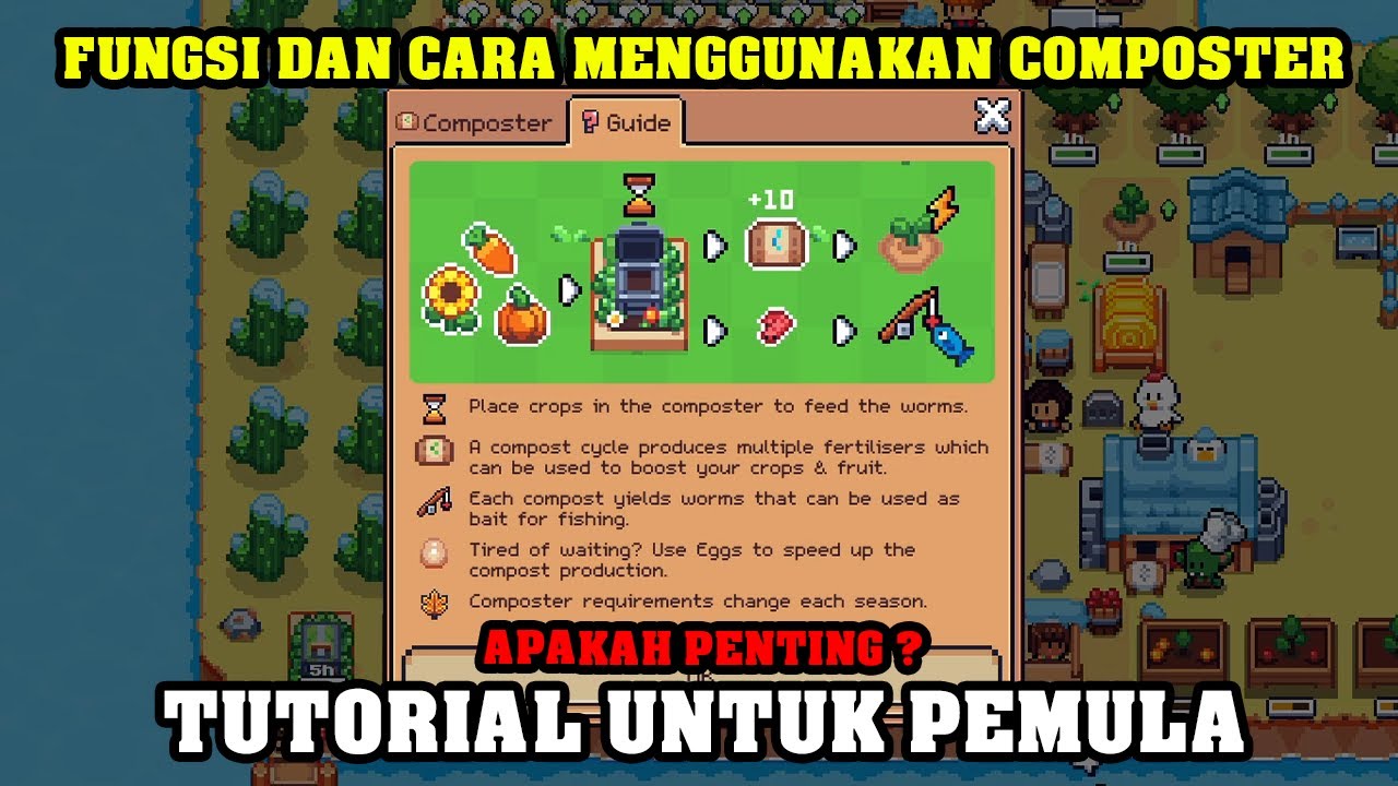 FUNGSI DAN CARA MENGGUNAKAN COMPOSTER DI GAME SUNFLOWER LAND #55 - YouTube