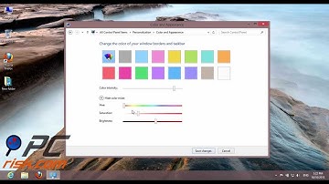 How to change the width and color of windows borders and desktop background in Windows 8?