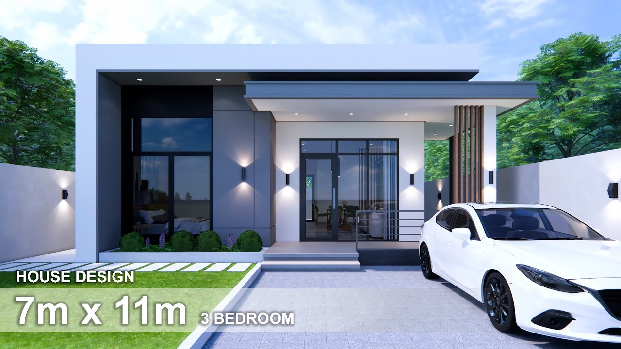 Simple House Design | House design |  7m x 11m with 3Bedroom
