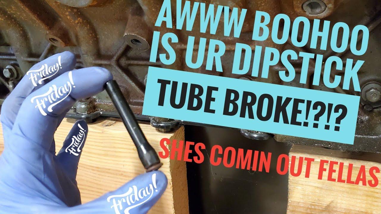 Ford Engine Broken dipstick tube REPAIR!!!!! - YouTube