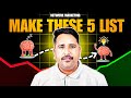 Make these 5 productive list  in network marketing