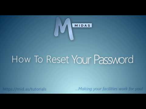 MIDAS: How To Reset Your Password