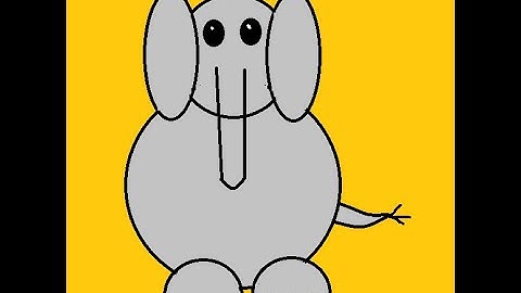 How to Draw Elephant step by step easy tutorial #MS paint drawing 2022 ✍️✍️.M #Edits Info//