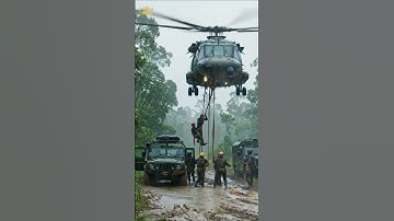 Helicopter Jungle Rescue 🌳🚁 | Indian Army’s Grit in Action #army #mountains #helicopter #status