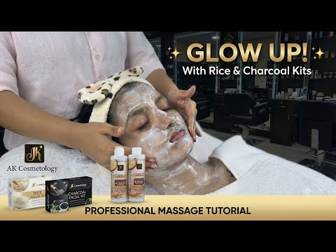 Get Salon-Like Glow at Home! ✨ AK Cosmetology Rice & Charcoal Facial Tutorial