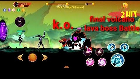 shadow fighter 2:& ninja fight (Riana Bastet assassin) vs (volcano lava boss) fight gameplay, 🔥