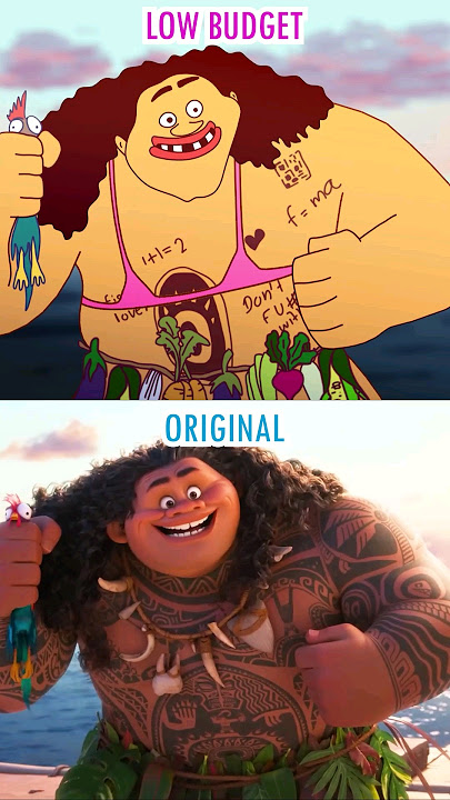 Moana 2 🌊 Original vs Low Budget #animation #short #funny #moana2#animatiomeme