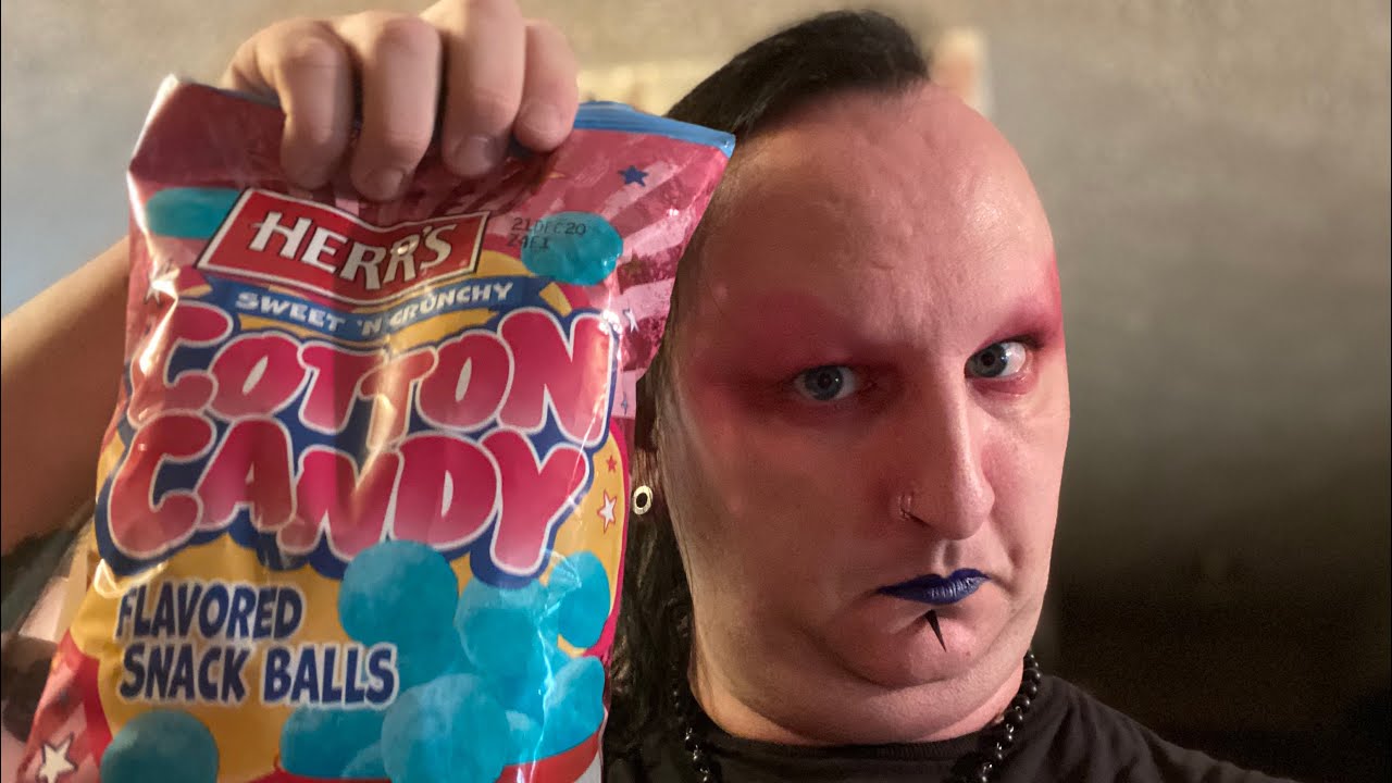 Trying Herr's Cotton Candy Snack Balls for the First Time! YouTube