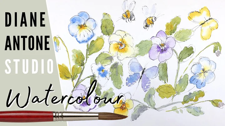 PANSIES WITH FREE SKETCH - secrets of loose waterc...