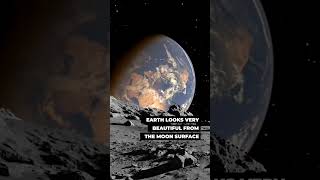 Earth look very beautiful from the Moon surface #short #space #nasa